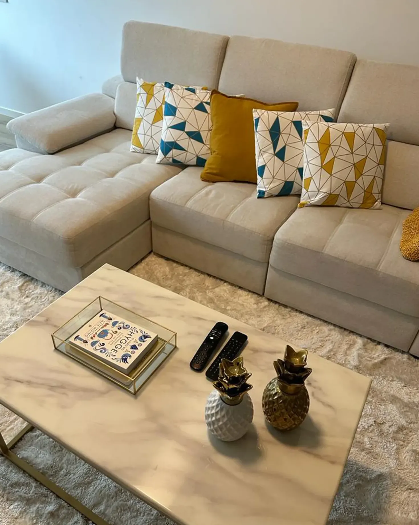 Accessorio decorativo Ananas TYANA Ceramica Bianco