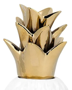 Accessorio decorativo Ananas TYANA Ceramica Bianco