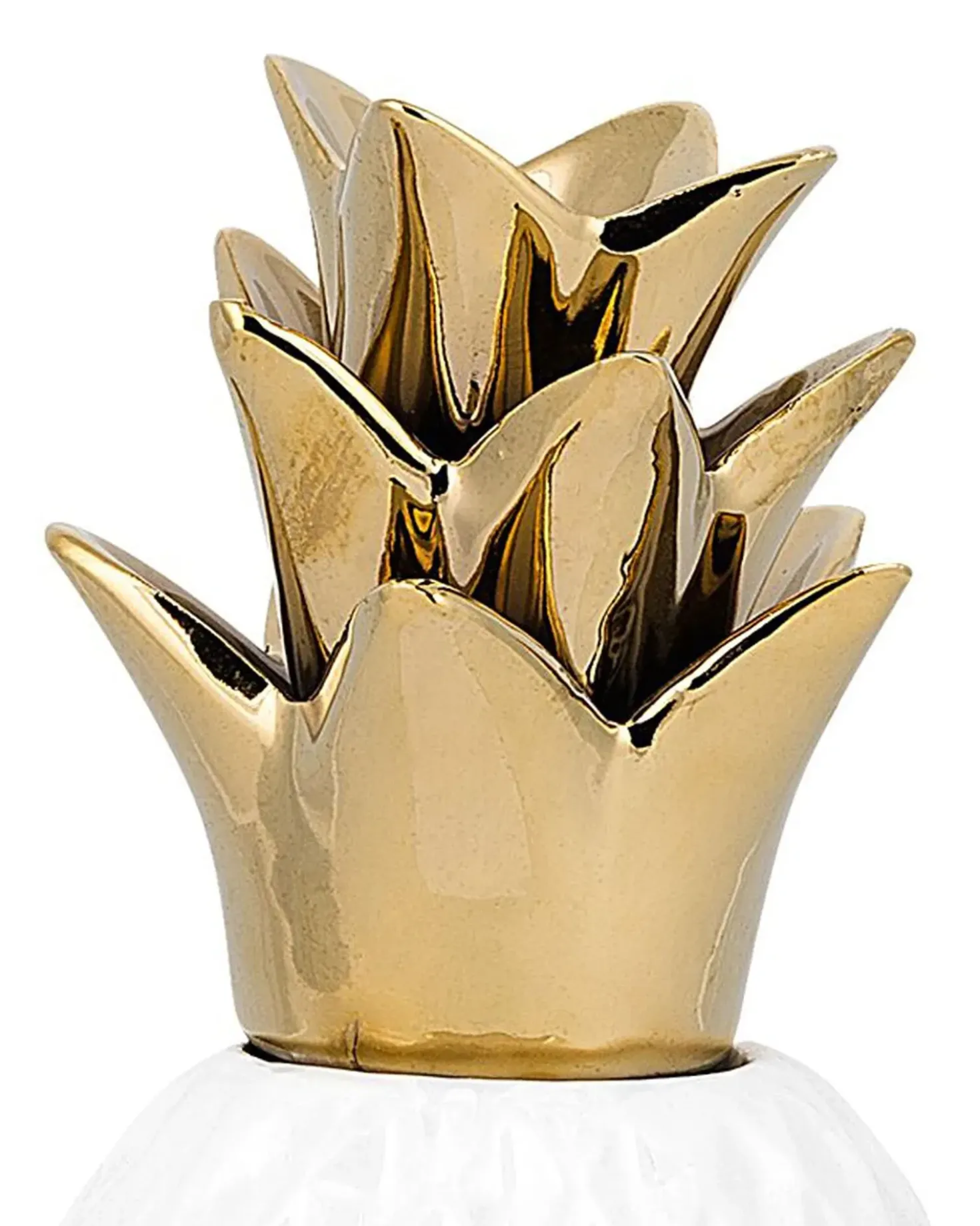 Accessorio decorativo Ananas TYANA Ceramica Bianco