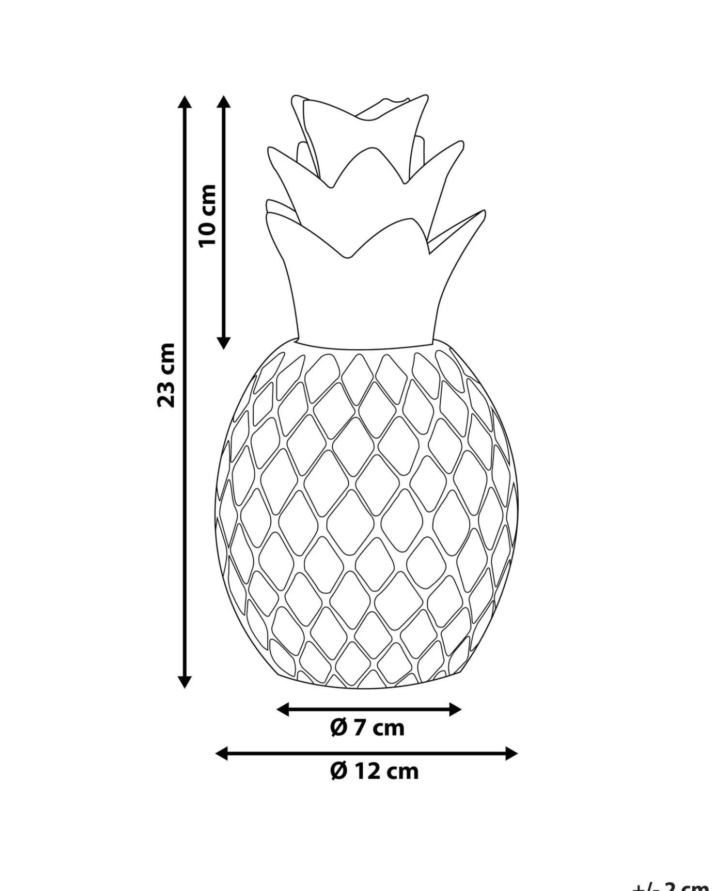 Accessorio decorativo Ananas TYANA Ceramica Bianco