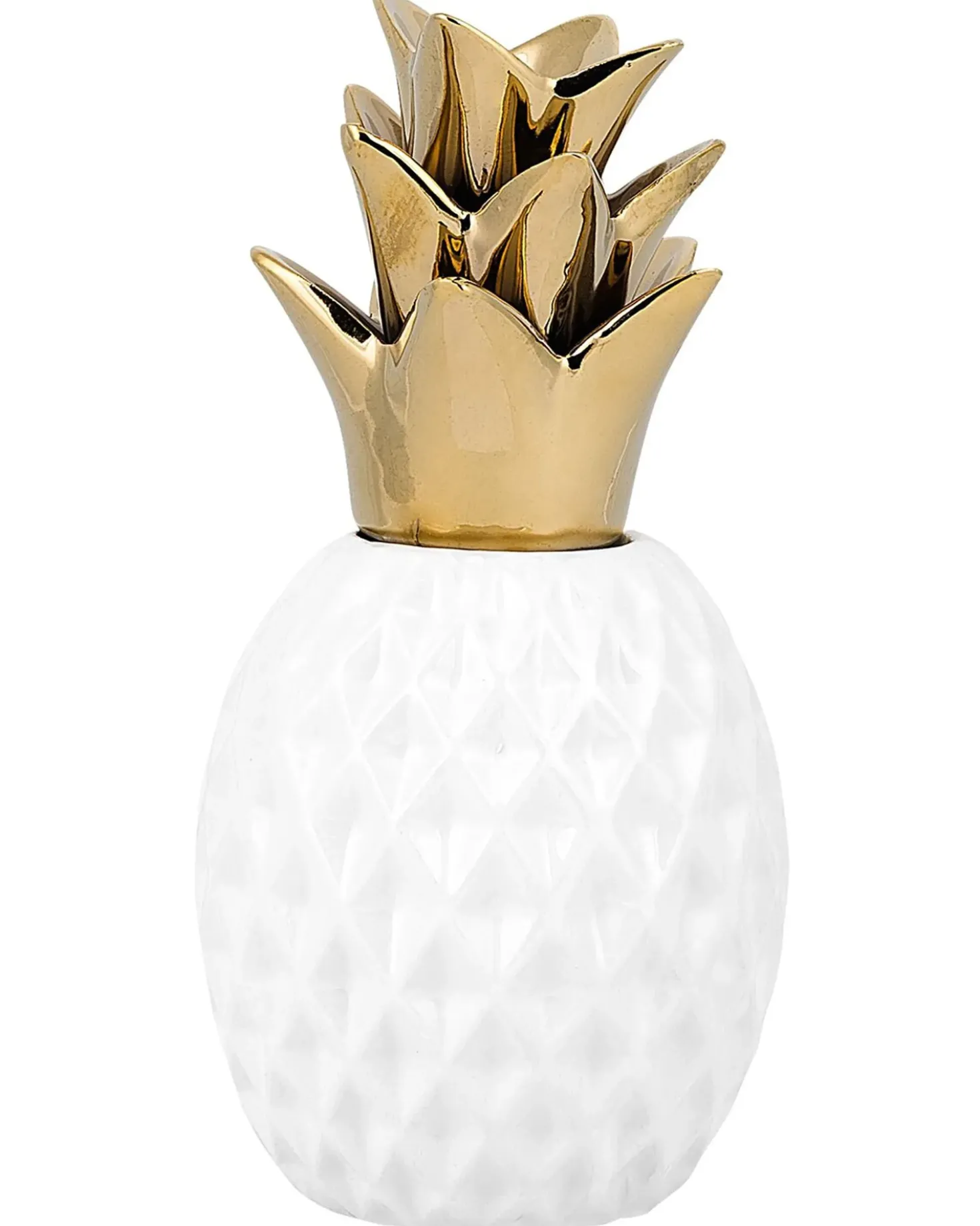 Accessorio decorativo Ananas TYANA Ceramica Bianco