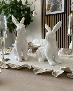 Accessorio decorativo Coniglio RUCA Ceramica Bianco