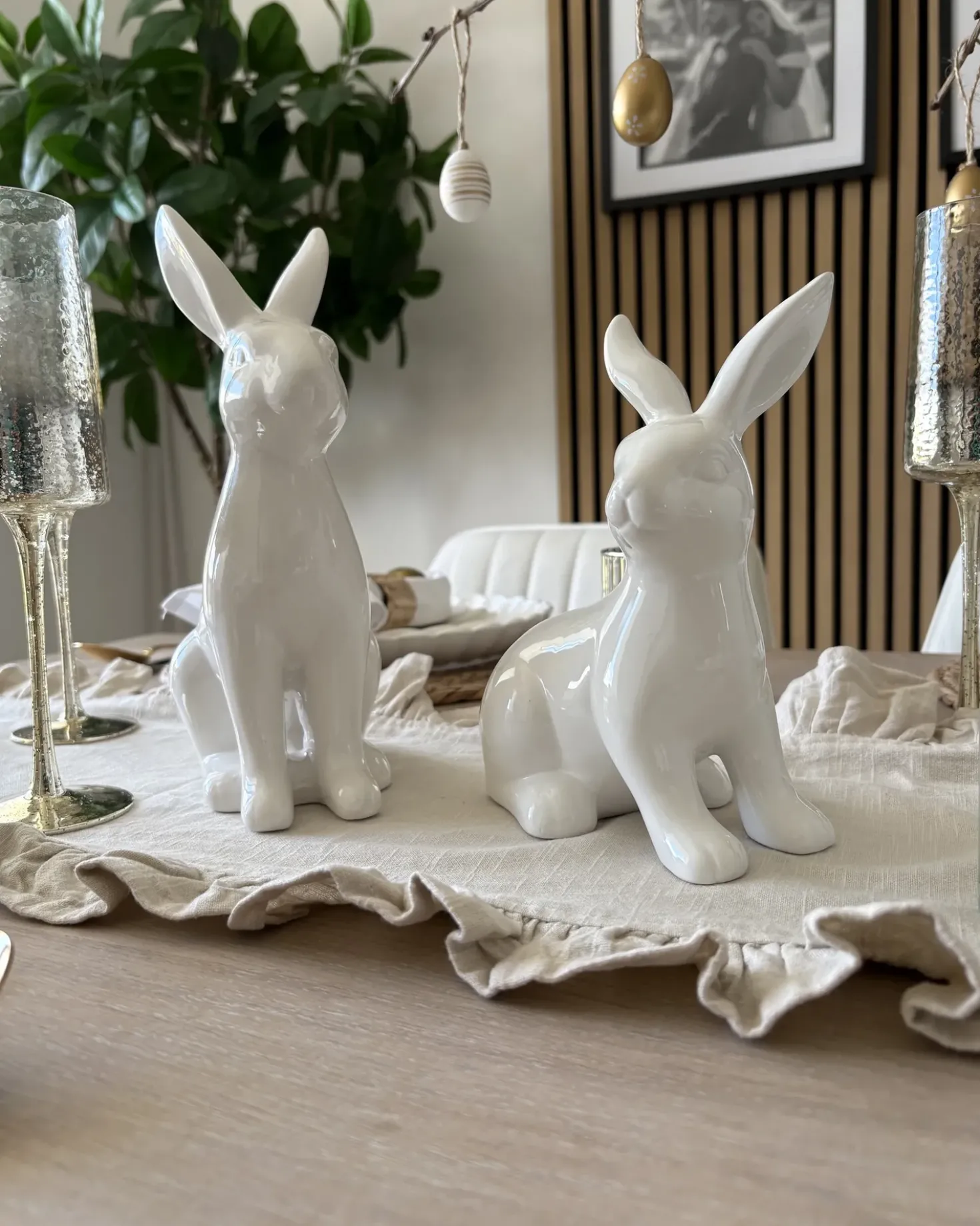 Accessorio decorativo Coniglio RUCA Ceramica Bianco