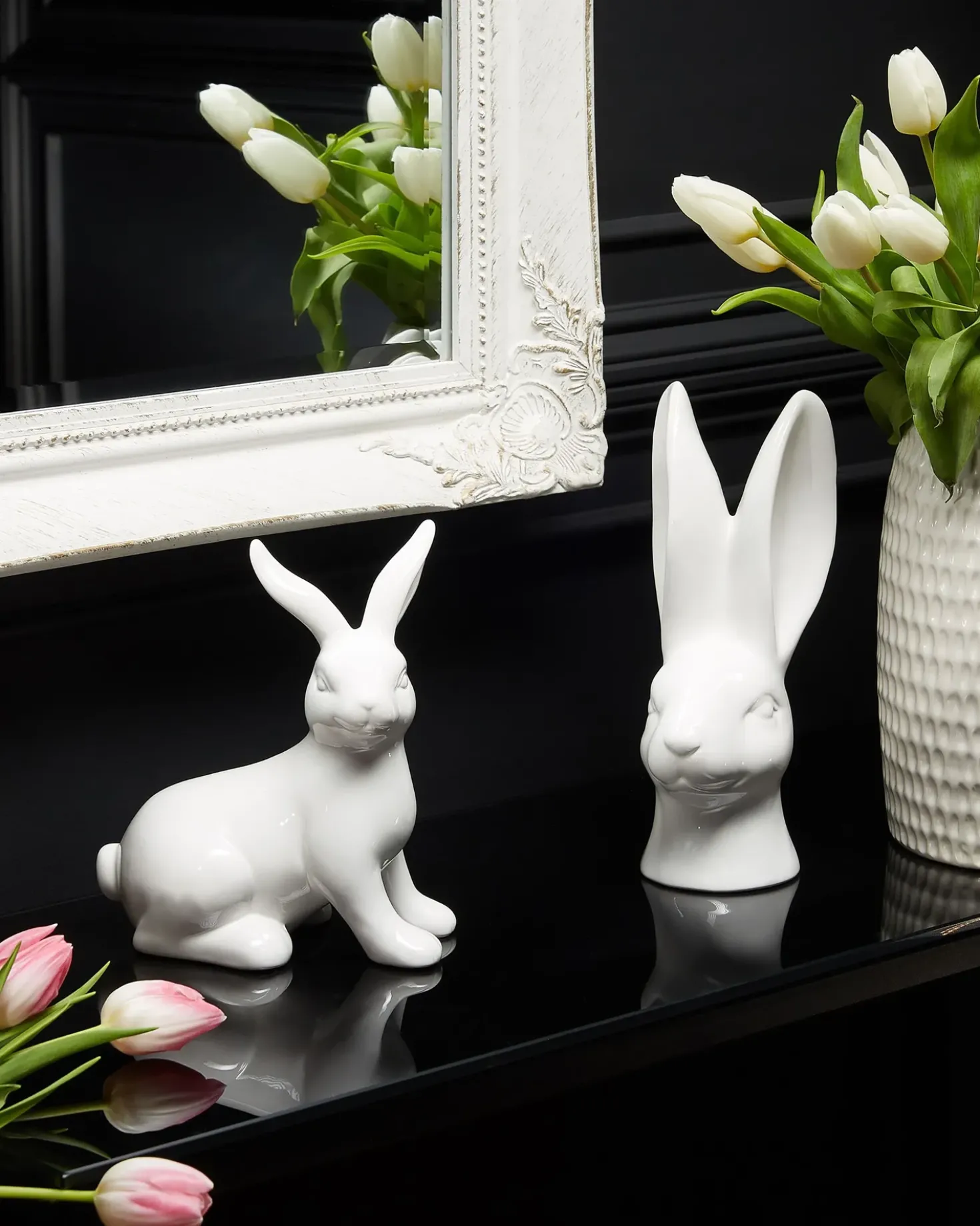 Accessorio decorativo Coniglio GUERANDE Ceramica Bianco