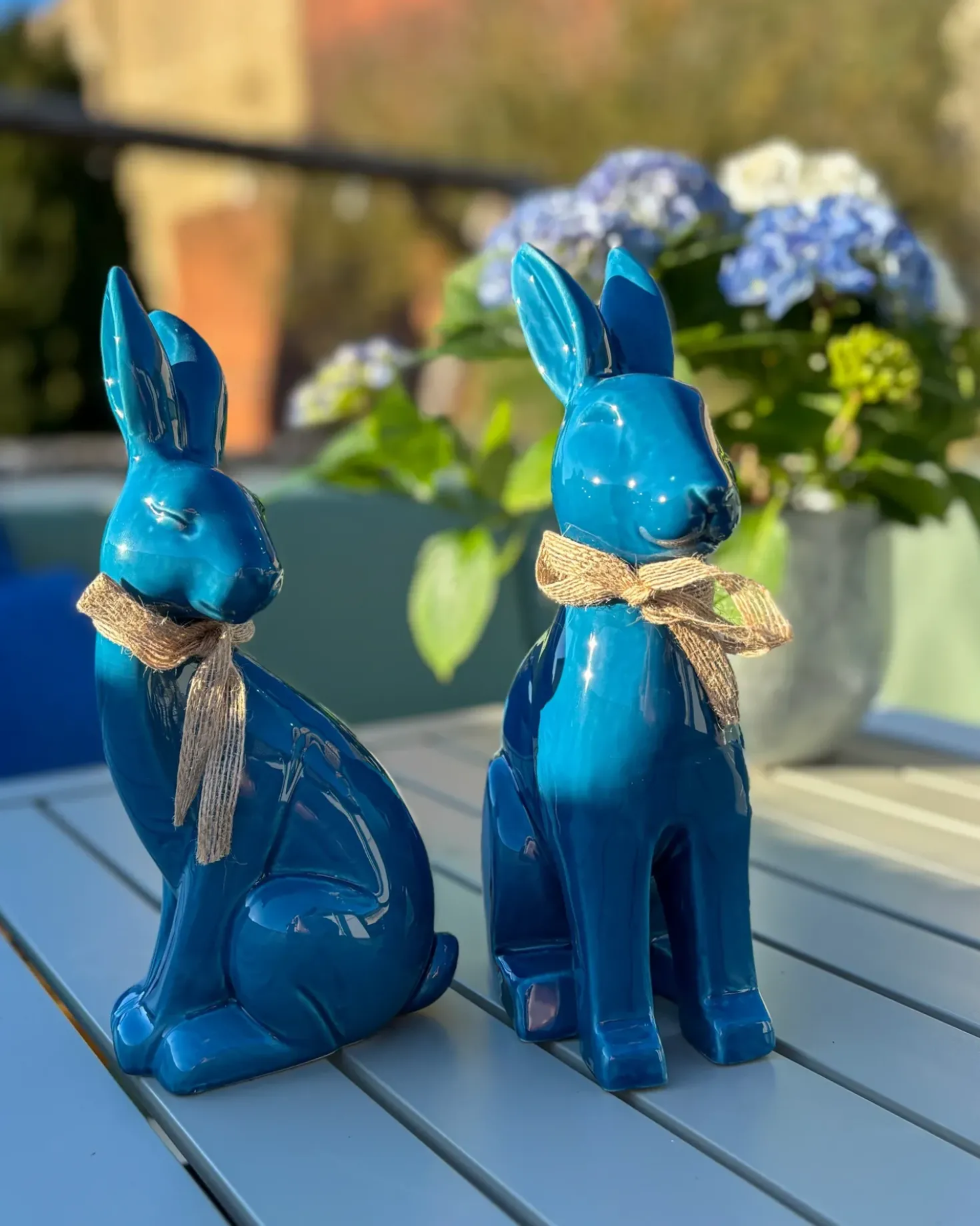 Accessorio decorativo Coniglio JAMBLES Ceramica Blu