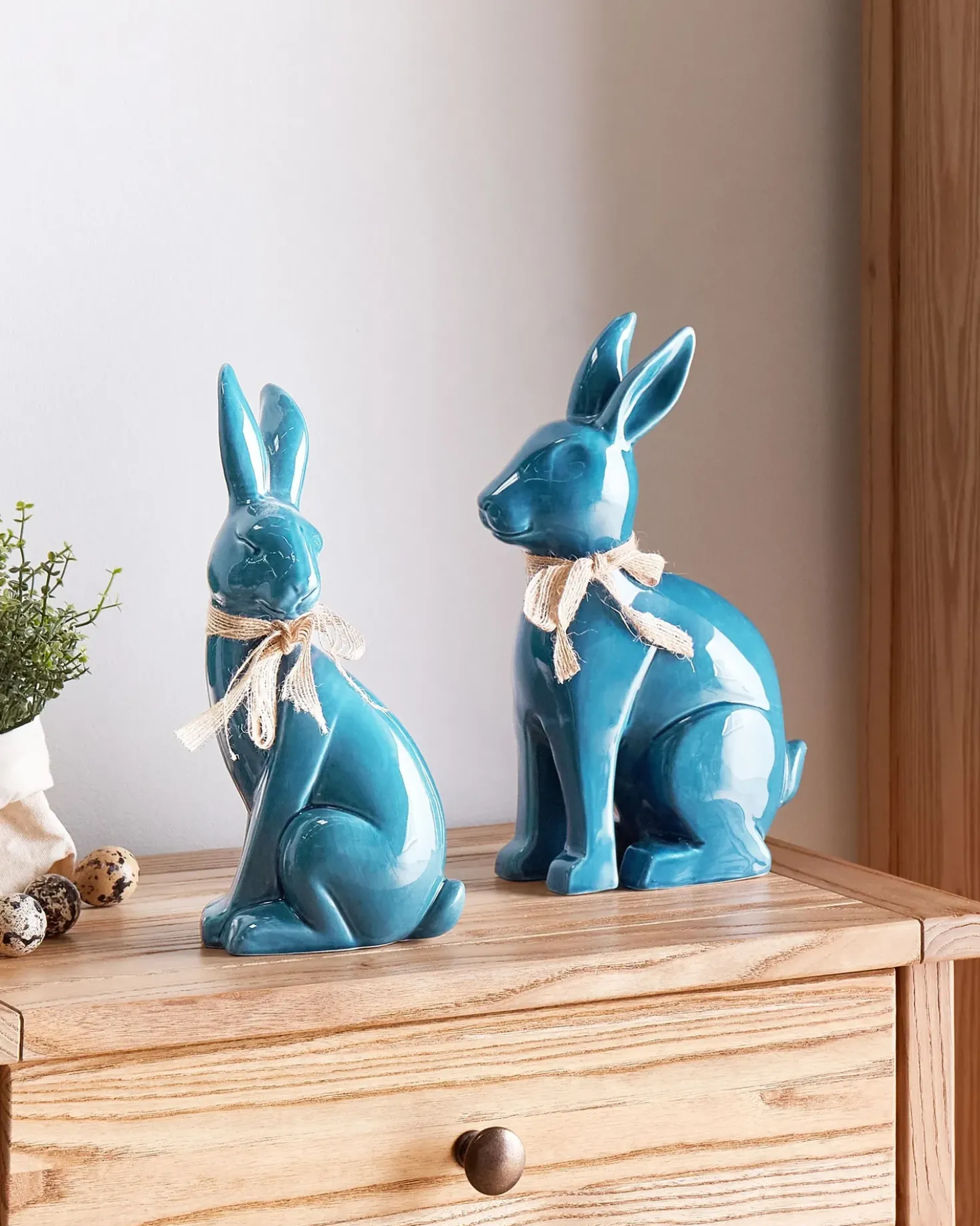 Accessorio decorativo Coniglio JAMBLES Ceramica Blu