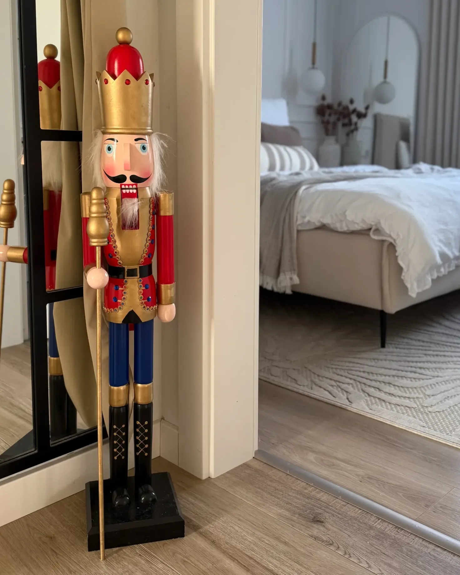 Accessorio decorativo MALARAN Schiaccianoci 90 cm Rosso