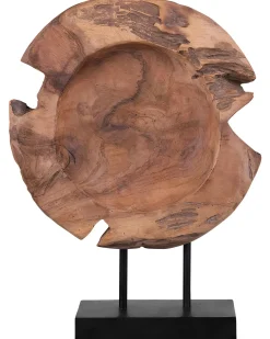 Accessorio decorativo Pesce PLAICE FISH Legno di teak Marrone