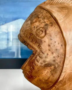 Accessorio decorativo Pesce PLAICE FISH Legno di teak Marrone