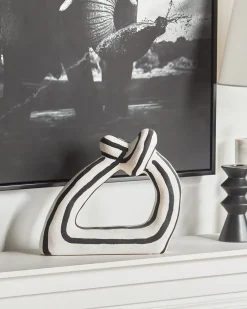 Accessorio decorativo ZANDER Gres porcellanato Nero/Bianco
