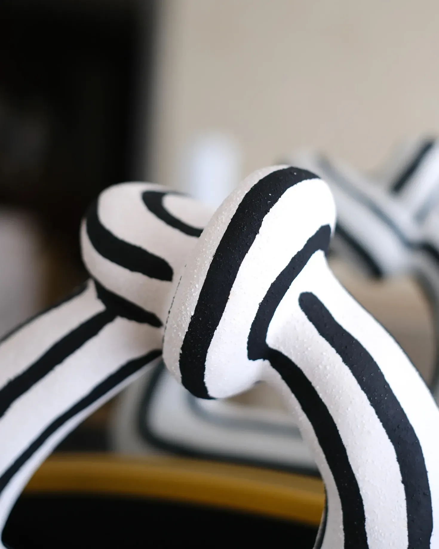 Accessorio decorativo ZANDER Gres porcellanato Nero/Bianco