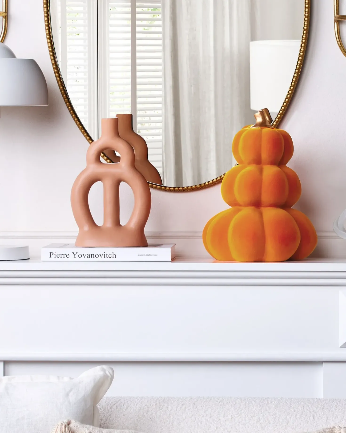 Accessorio decorativo Zucca KALAMATA Velluto Arancione