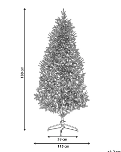 Albero di Natale artificiale TALBOT 180 cm Bianco