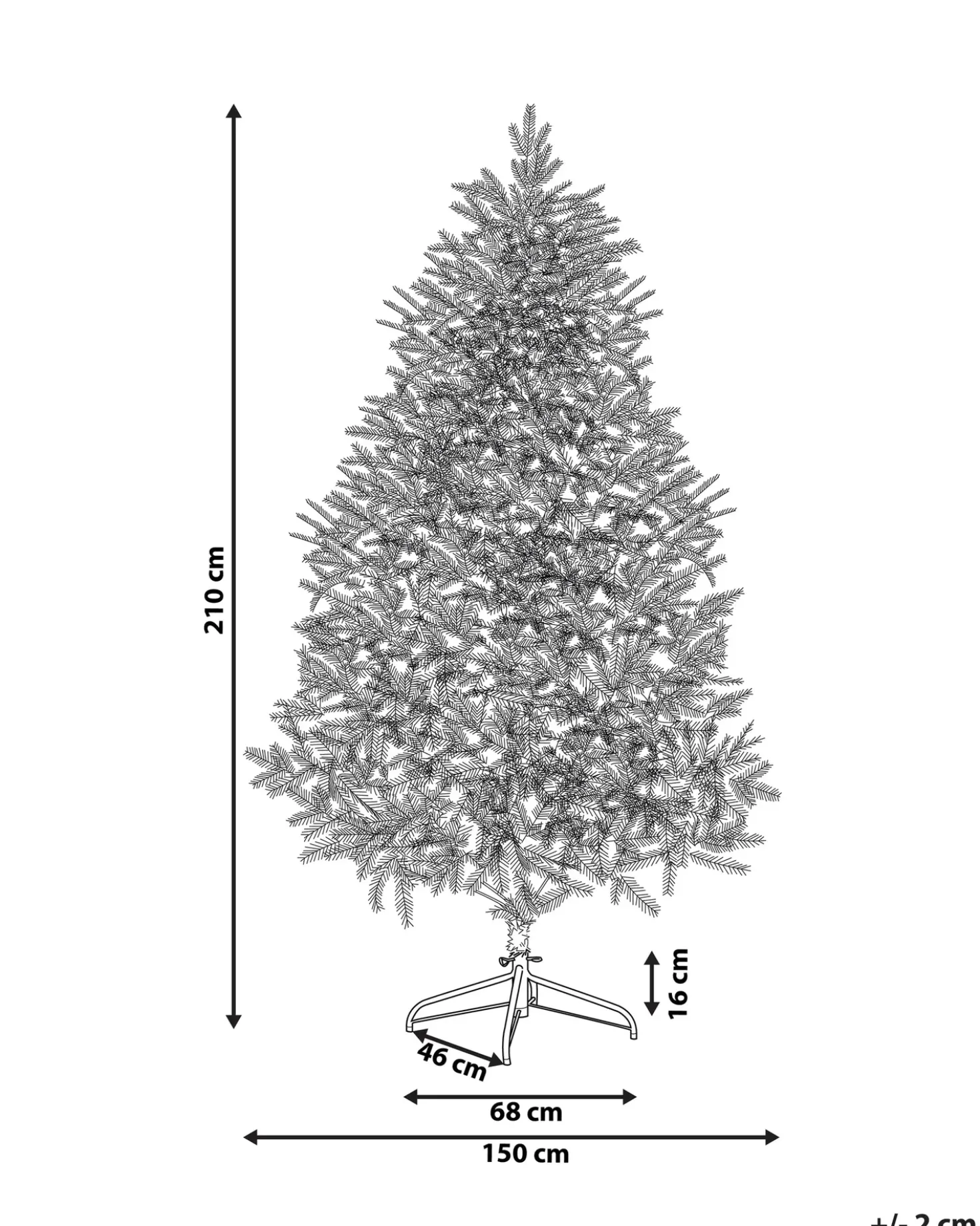 Albero di Natale artificiale FARNHAM 210 cm Rosa