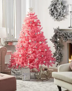 Albero di Natale artificiale FARNHAM 210 cm Rosa