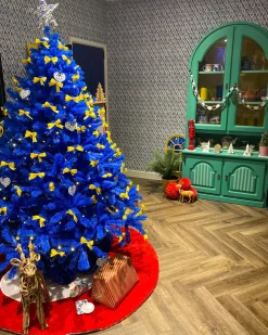 Albero di Natale artificiale FARNHAM 180 cm Blu