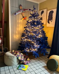 Albero di Natale artificiale FARNHAM 210 cm Blu