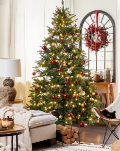 Albero di Natale artificiale LED FIDDLE 210 cm Verde