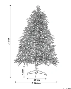 Albero di Natale artificiale LED FIDDLE 210 cm Verde