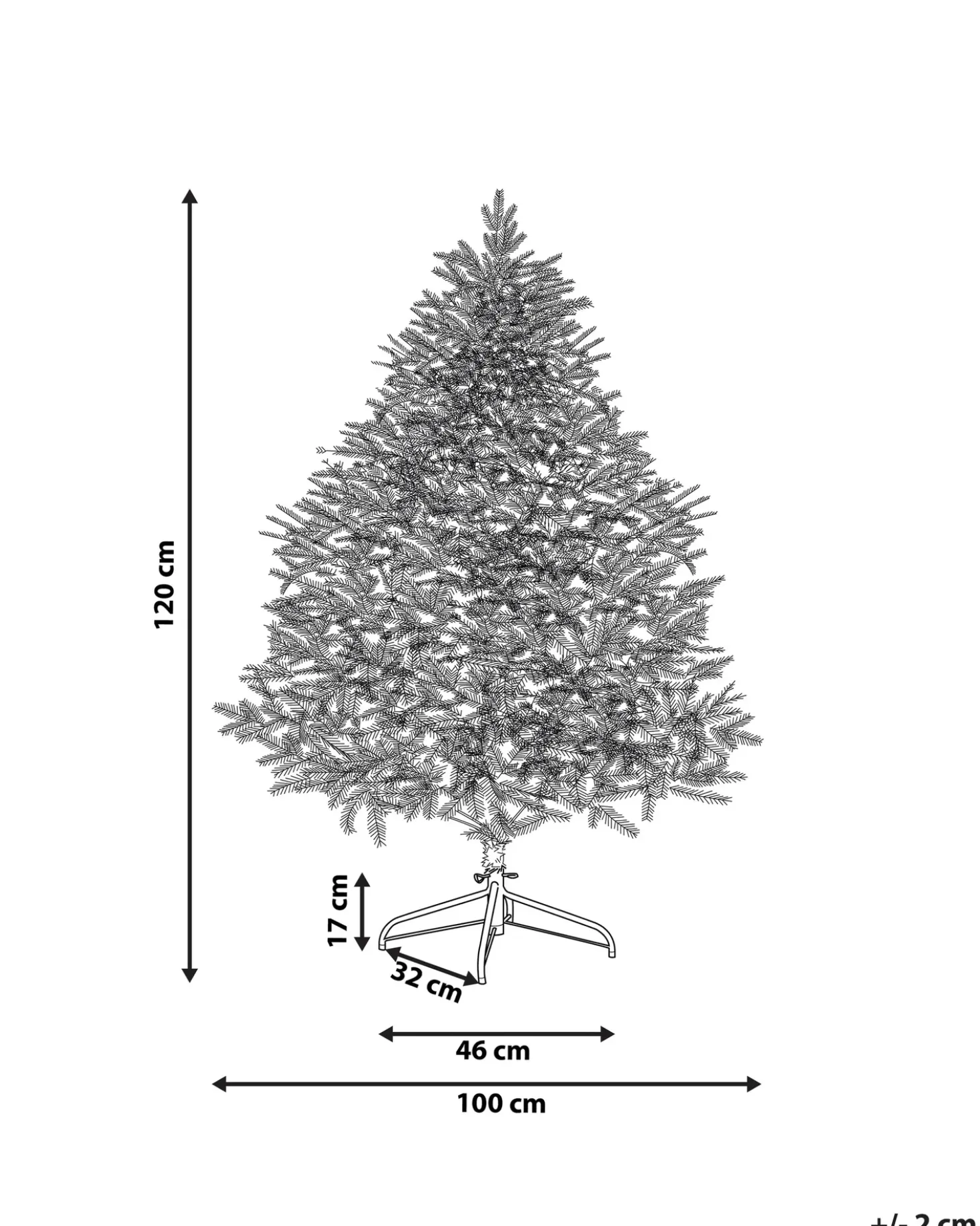 Albero di Natale artificiale FARNHAM 120 cm Rosa
