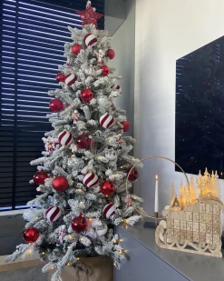 Albero di Natale pre illuminato LED TATLOW 120 cm Verde
