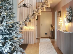 Albero natalizio innevato BASSIE 210 cm Bianco