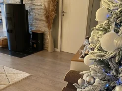 Albero natalizio innevato BASSIE 210 cm Bianco