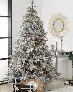 Albero natalizio innevato BASSIE 210 cm Bianco