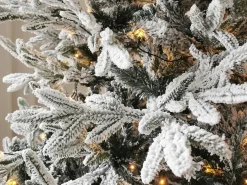 Albero natalizio innevato BASSIE 210 cm Bianco