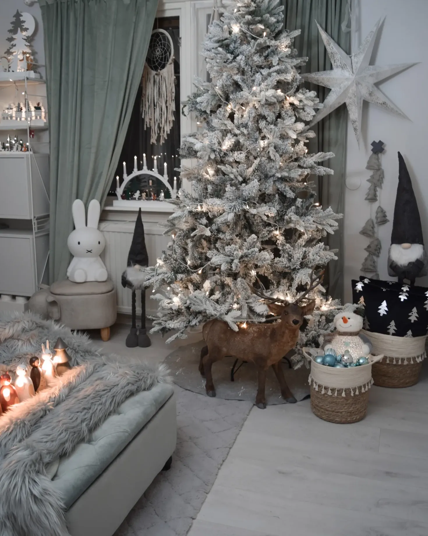 Albero natalizio innevato TOMICHI 210 cm Bianco