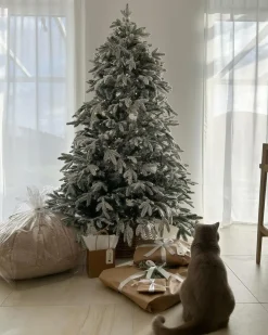 Albero natalizio innevato FORAKER 180 cm Bianco