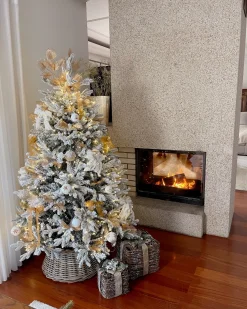 Albero natalizio innevato FORAKER 180 cm Bianco