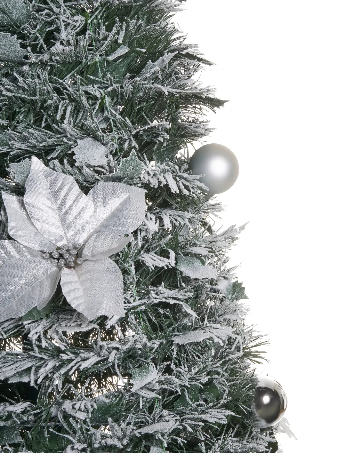 Albero natalizio innevato Pieghevole LED FIRVANA 185 cm Bianco