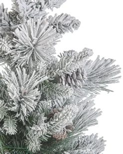 Albero natalizio innevato LED MALIGNE 90 cm Bianco