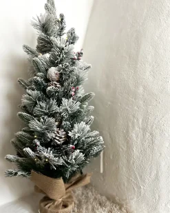 Albero natalizio innevato LED MALIGNE 90 cm Bianco