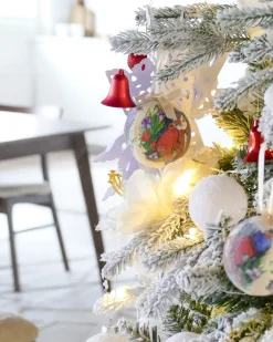 Albero natalizio innevato LED MIETTE 180 cm Bianco
