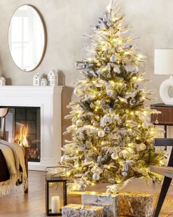 Albero natalizio innevato LED MIETTE 180 cm Bianco