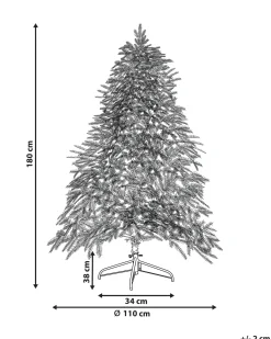 Albero natalizio innevato LED MIETTE 180 cm Bianco