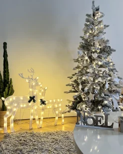 Albero natalizio innevato LED TATLOW 180 cm Verde
