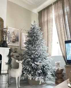 Albero natalizio innevato LED TATLOW 180 cm Verde