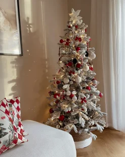 Albero natalizio innevato LED TATLOW 180 cm Verde