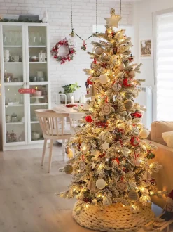 Albero natalizio innevato LED TATLOW 180 cm Verde