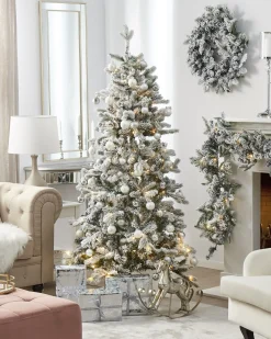 Albero natalizio innevato LED TATLOW 180 cm Verde