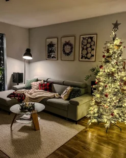 Albero natalizio innevato LED TATLOW 210 cm Verde