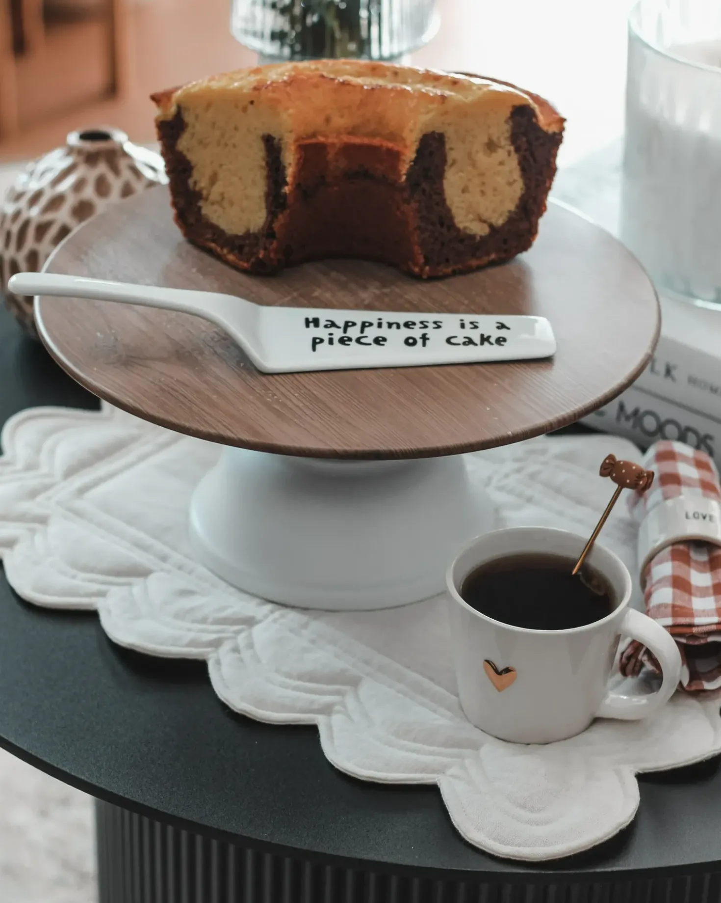 Alzata per torta BRIOCHE Metallo Bianco