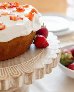 Alzata per torta MEMFIS Legno di mango Marrone chiaro