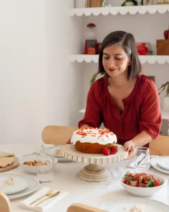 Alzata per torta MEMFIS Legno di mango Marrone chiaro