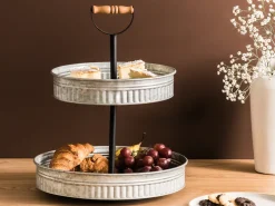 Alzata per torte a 2 piani KOUIGN Argento