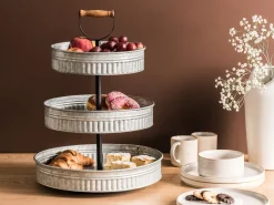 Alzata per torte a 3 piani KOUIGN Argento