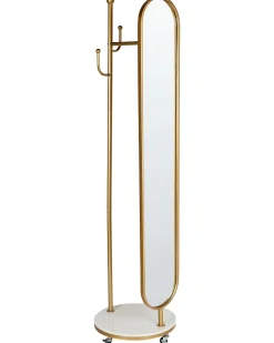 Appendiabiti con specchio LORENA 172 cm Metallo Oro